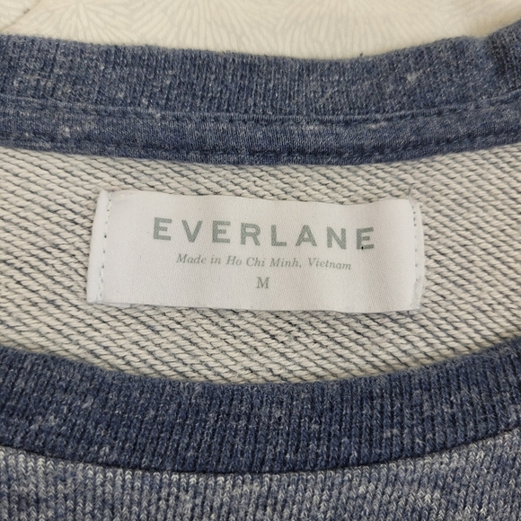 Everlane heather blue sweatshirt crewneck 100% cotton casual minimal normcore M - Picture 2 of 11